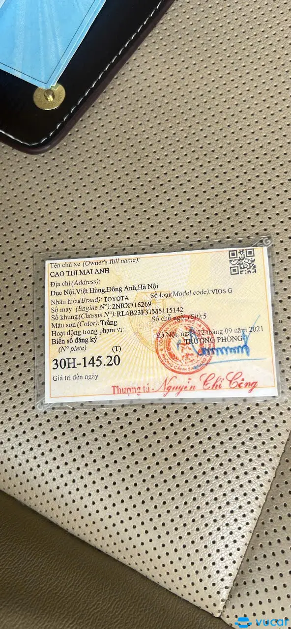 Toyota Vios 1.5G CVT 2021 - Nội thất 4