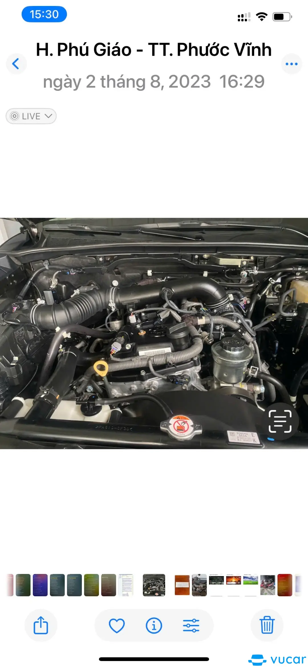 Toyota Fortuner 2.7G 4x2 AT 2019 - Khoang động cơ 1