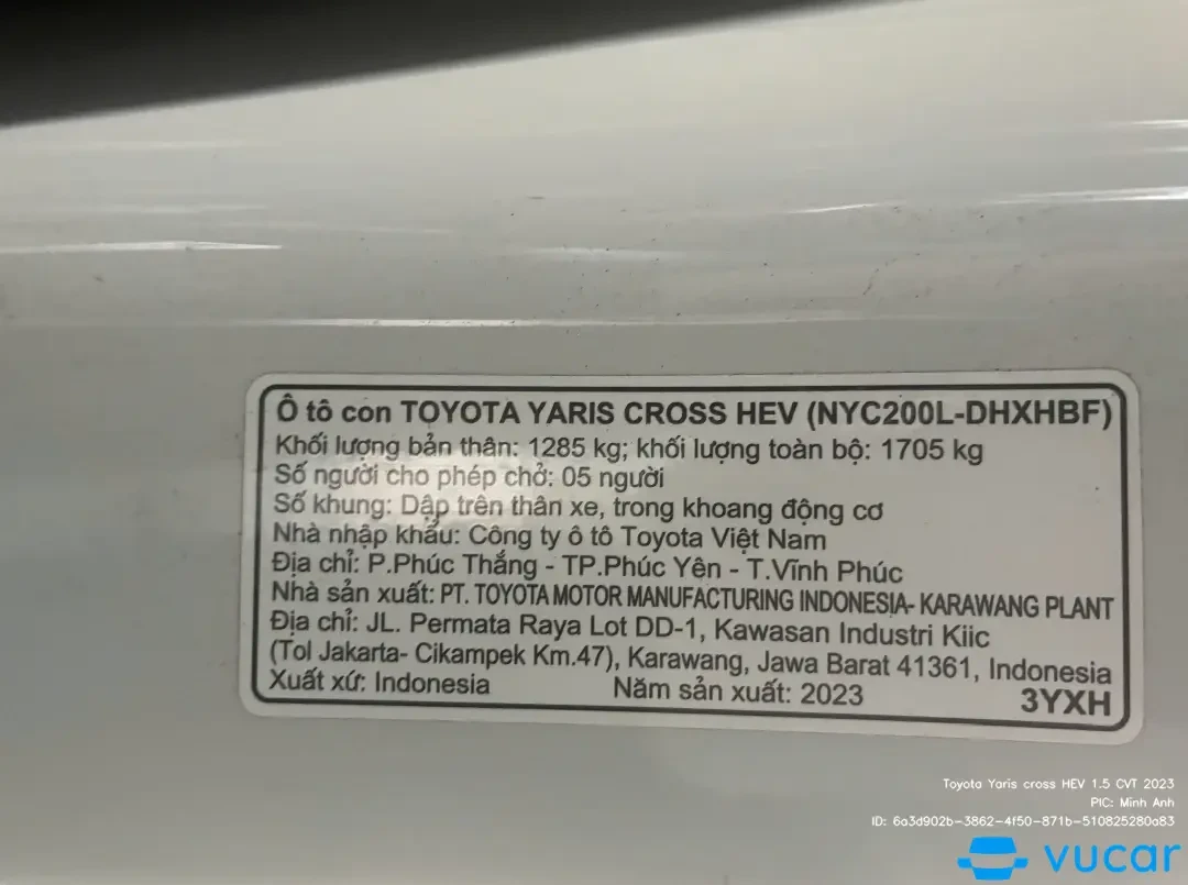 Toyota Yaris cross HEV 1.5 CVT 2023 - Nội thất 1