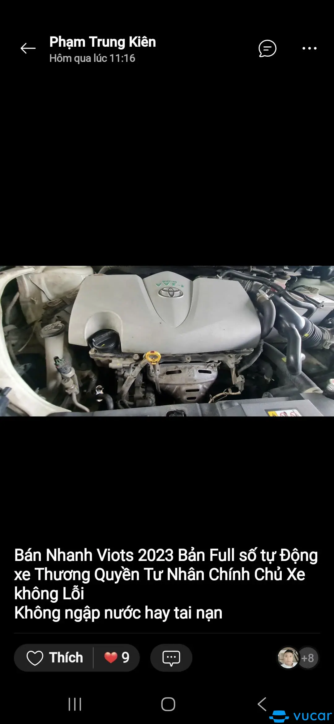 Toyota Vios G 1.5 CVT 2023 - Khoang động cơ 1