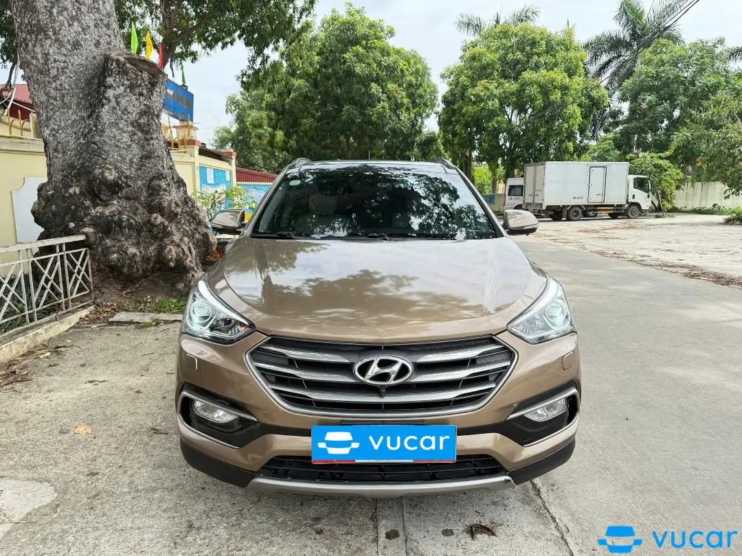 Ảnh xe Santafe 2016 full dầu màu nâu cafe