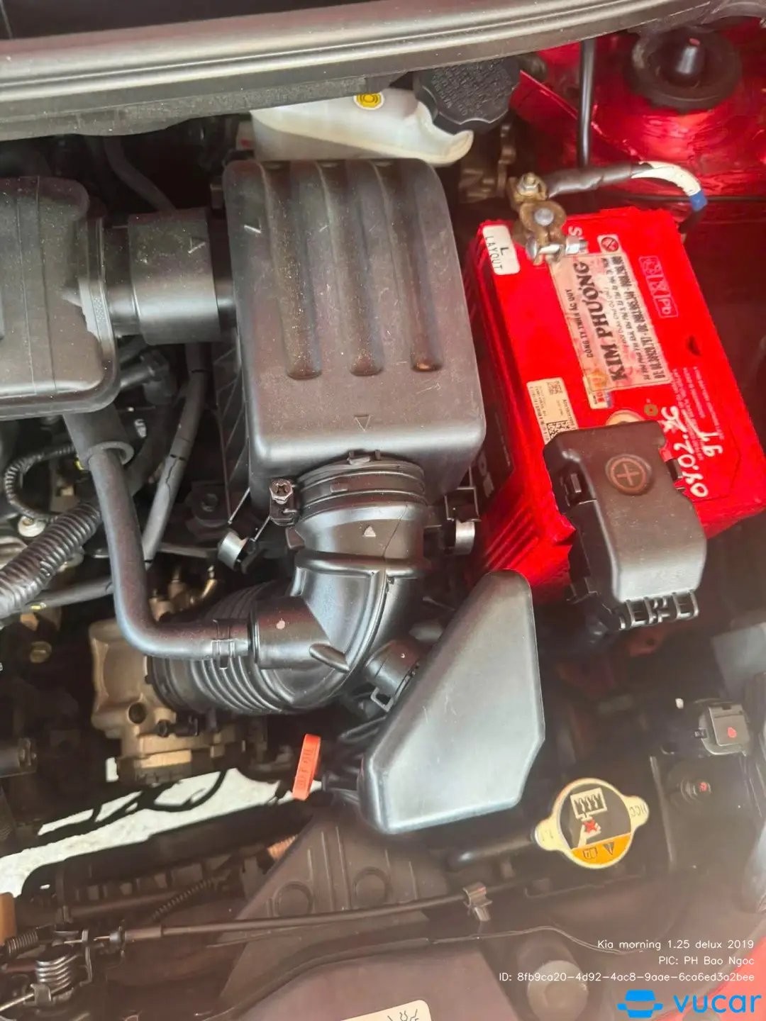 Kia morning 1.25 delux 2019 - Khoang động cơ 2